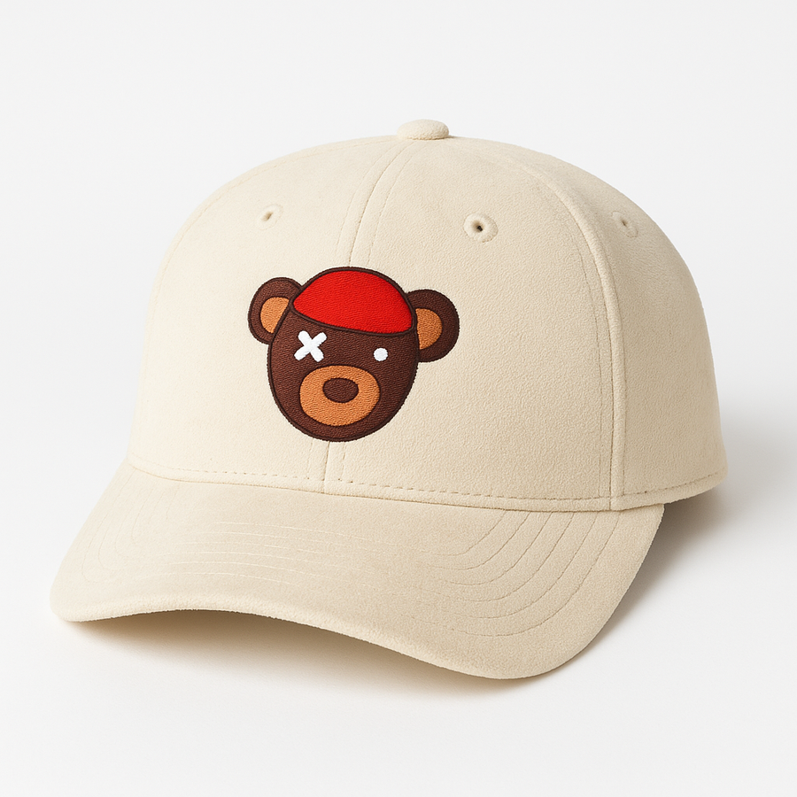 Cool Guy Goods Cream Suede Fitted Hat